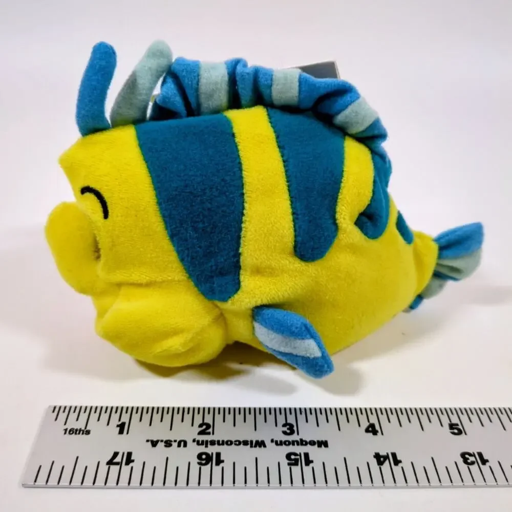 Disney Store Flounder The Little Mermaid Mini Bean Bag Plush 7
